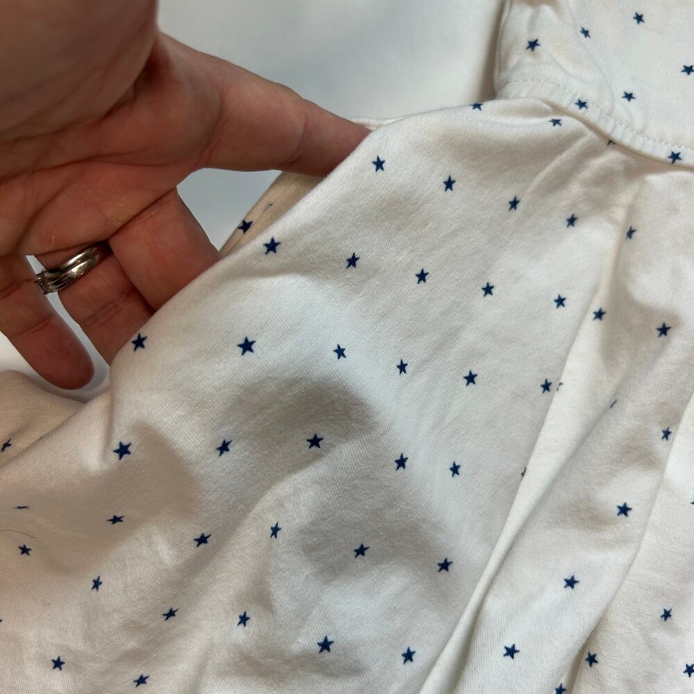 Omi Jo Well Dressed Wolf Girls White & Navy Blue Star Print Twirl Dress Size 2 - Picture 3 of 6